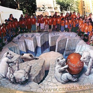 Anamorphic pictures of Kurt Wenner