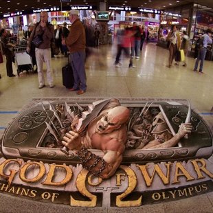 Anamorphic pictures of Kurt Wenner