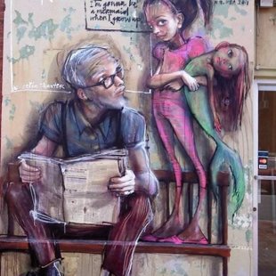 Herakut - known graffiti artists