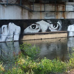 Street artist Pasha 183, "Russian Banksy"