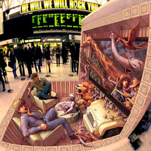 Анаморфные рисунки Курта Веннера