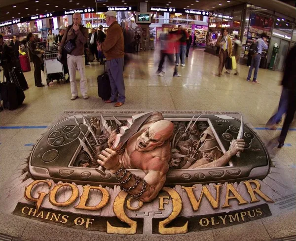 Anamorphic pictures of Kurt Wenner
